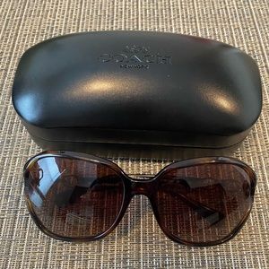 Coach Kissing C Square Dark Tortoise Sunglasses